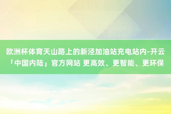 欧洲杯体育天山路上的新泾加油站充电站内-开云「中国内陆」官方网站 更高效、更智能、更环保