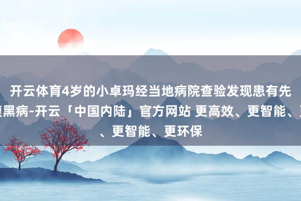 开云体育4岁的小卓玛经当地病院查验发现患有先天性腹黑病-开云「中国内陆」官方网站 更高效、更智能、更环保