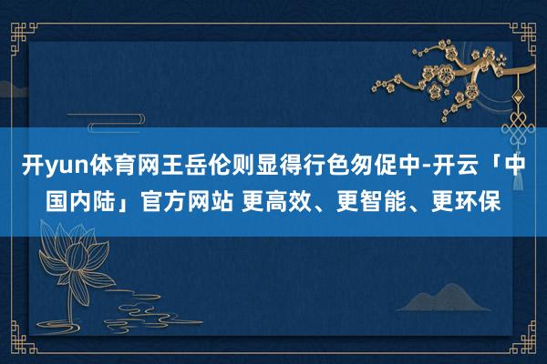 开yun体育网王岳伦则显得行色匆促中-开云「中国内陆」官方网站 更高效、更智能、更环保