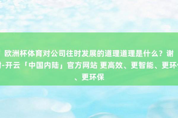 欧洲杯体育对公司往时发展的道理道理是什么？谢谢-开云「中国内陆」官方网站 更高效、更智能、更环保