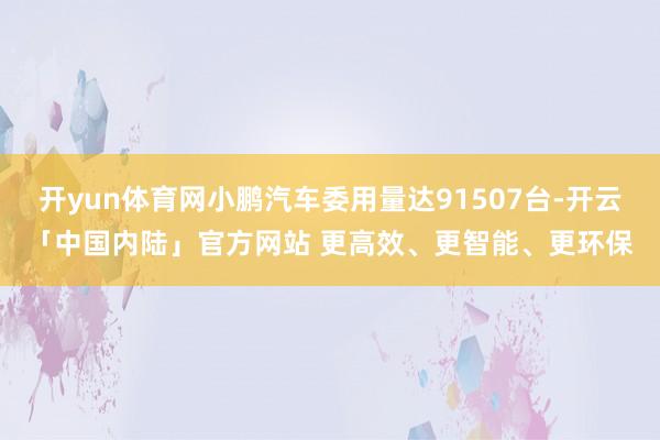 开yun体育网小鹏汽车委用量达91507台-开云「中国内陆」官方网站 更高效、更智能、更环保