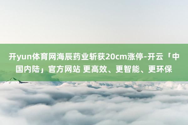 开yun体育网海辰药业斩获20cm涨停-开云「中国内陆」官方网站 更高效、更智能、更环保