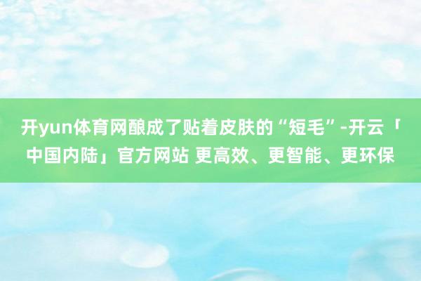 开yun体育网酿成了贴着皮肤的“短毛”-开云「中国内陆」官方网站 更高效、更智能、更环保