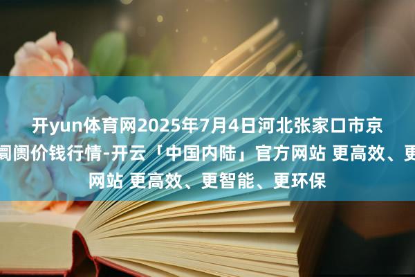 开yun体育网2025年7月4日河北张家口市京北农居品抽象阛阓价钱行情-开云「中国内陆」官方网站 更高效、更智能、更环保
