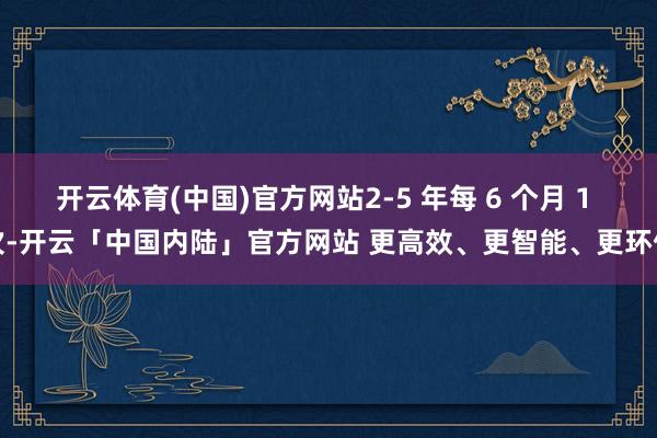 开云体育(中国)官方网站2-5 年每 6 个月 1 次-开云「中国内陆」官方网站 更高效、更智能、更环保
