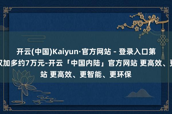 开云(中国)Kaiyun·官方网站 - 登录入口第三年较第二年仅加多约7万元-开云「中国内陆」官方网站 更高效、更智能、更环保