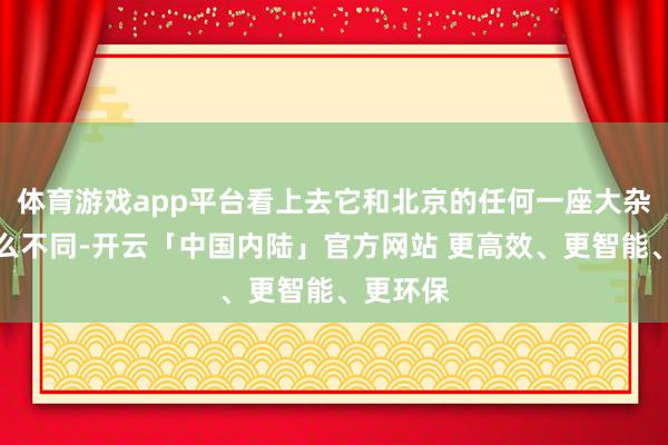 体育游戏app平台看上去它和北京的任何一座大杂院没什么不同-开云「中国内陆」官方网站 更高效、更智能、更环保