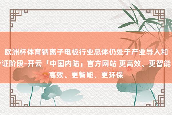 欧洲杯体育钠离子电板行业总体仍处于产业导入和范围化考证阶段-开云「中国内陆」官方网站 更高效、更智能、更环保